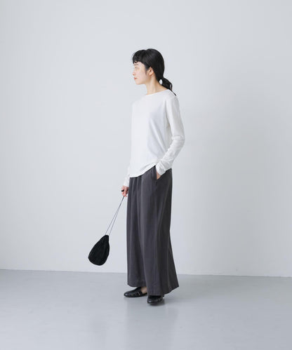 亞麻直筒半身裙