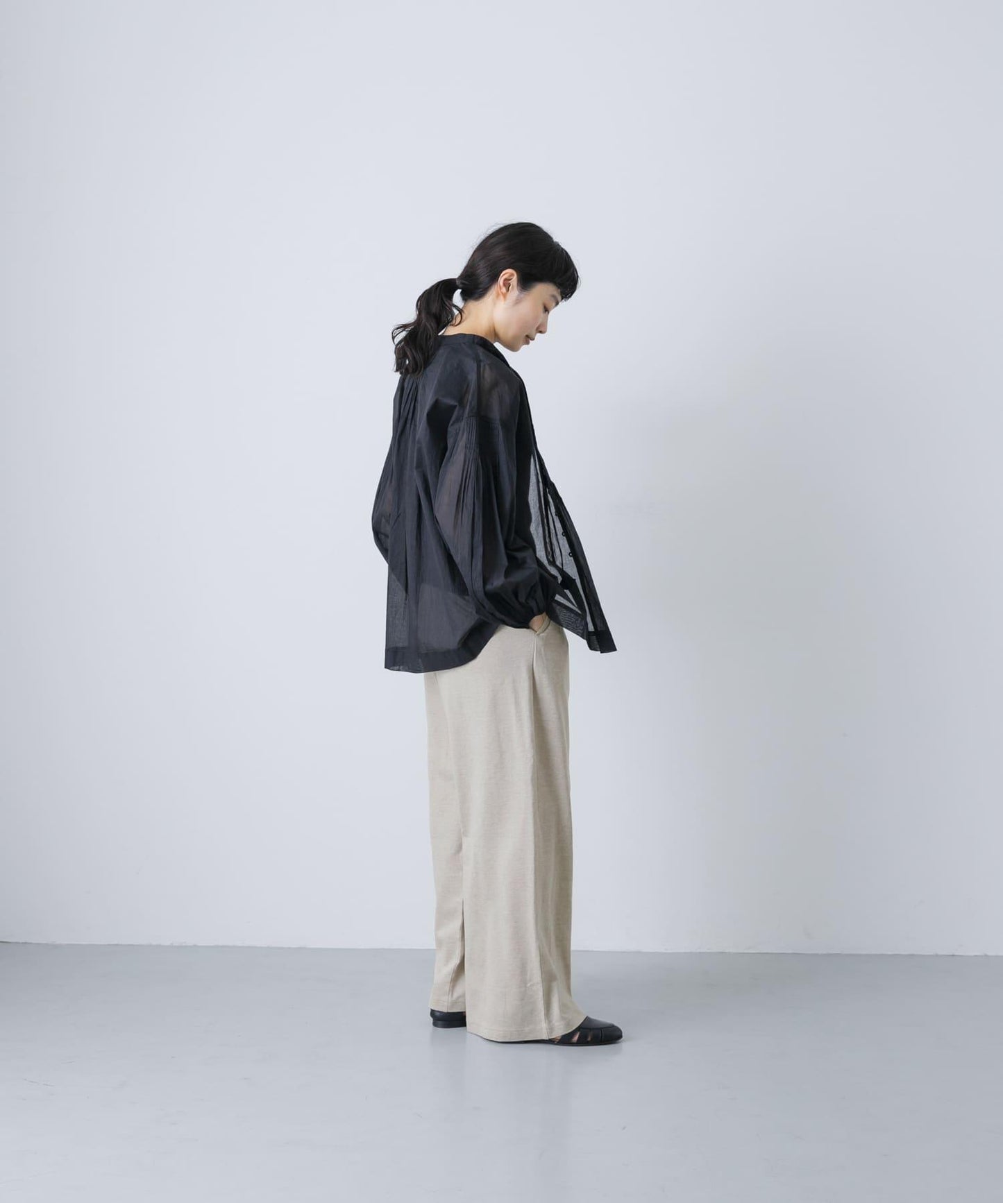 亞麻休閒長褲