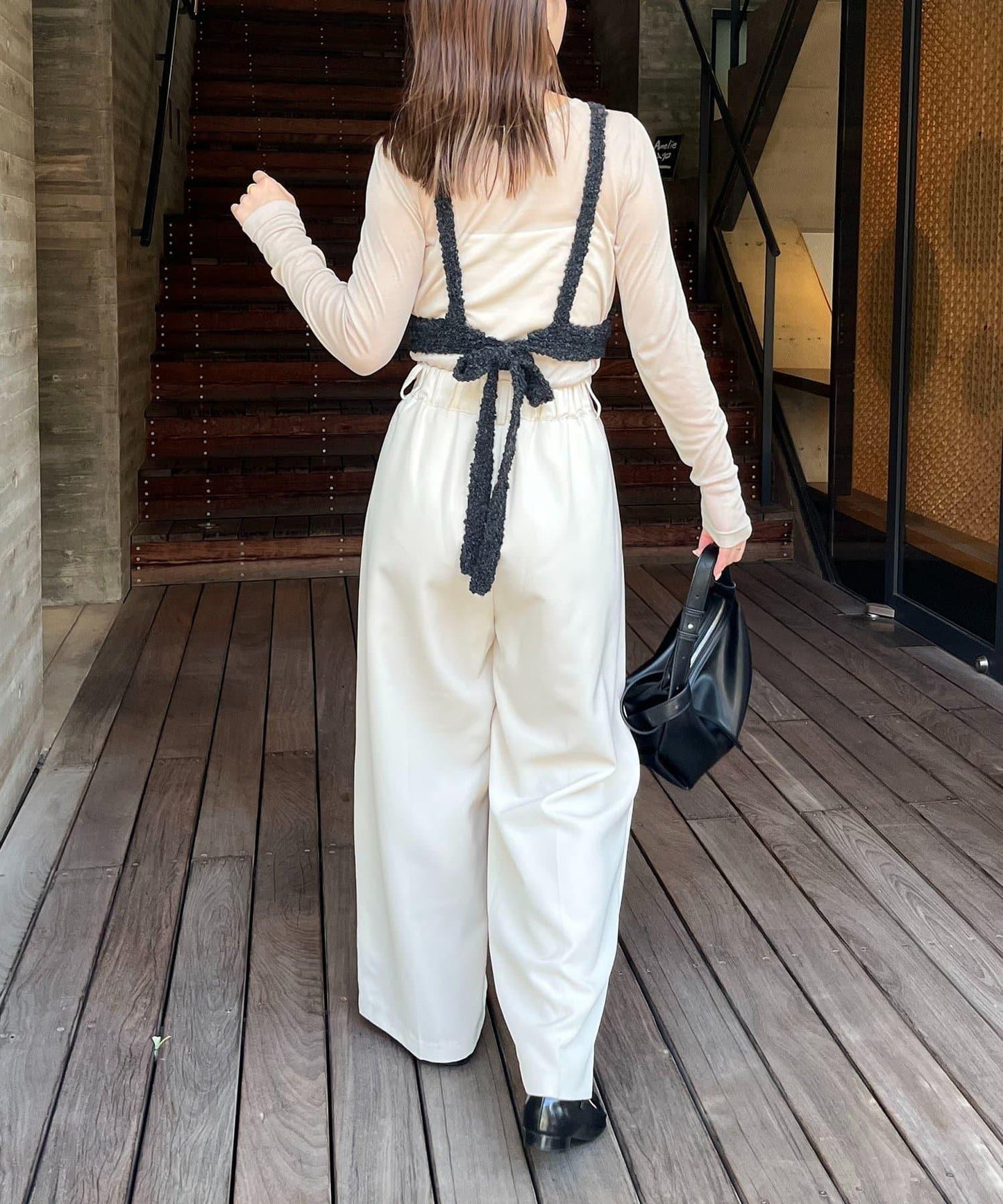 【/套裝商品】交叉吊帶背心×透視開衫