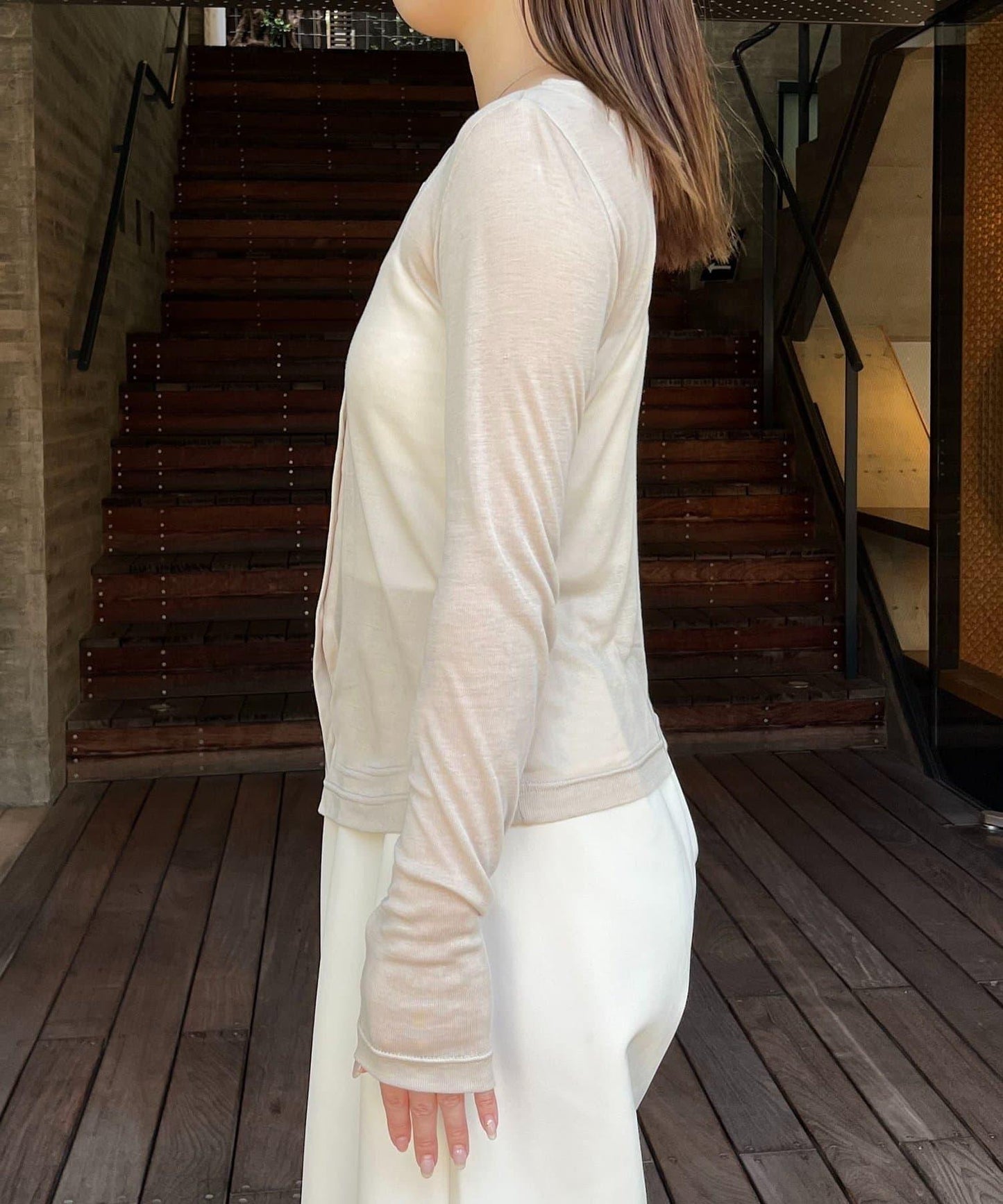 【/套裝商品】交叉吊帶背心×透視開衫