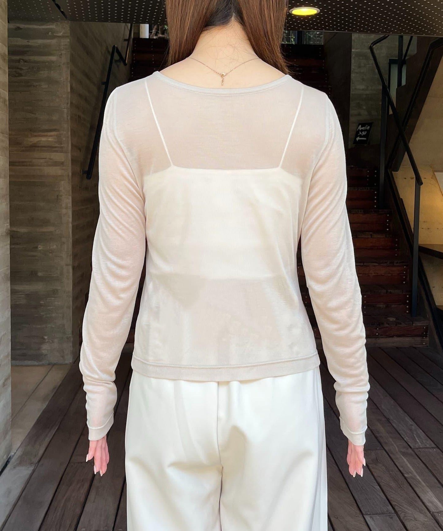 【/套裝商品】交叉吊帶背心×透視開衫