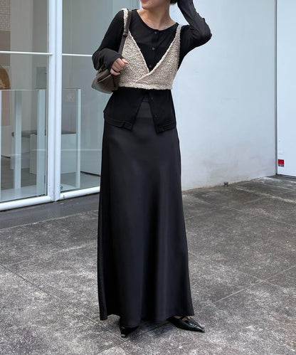 【/套裝商品】交叉吊帶背心×透視開衫