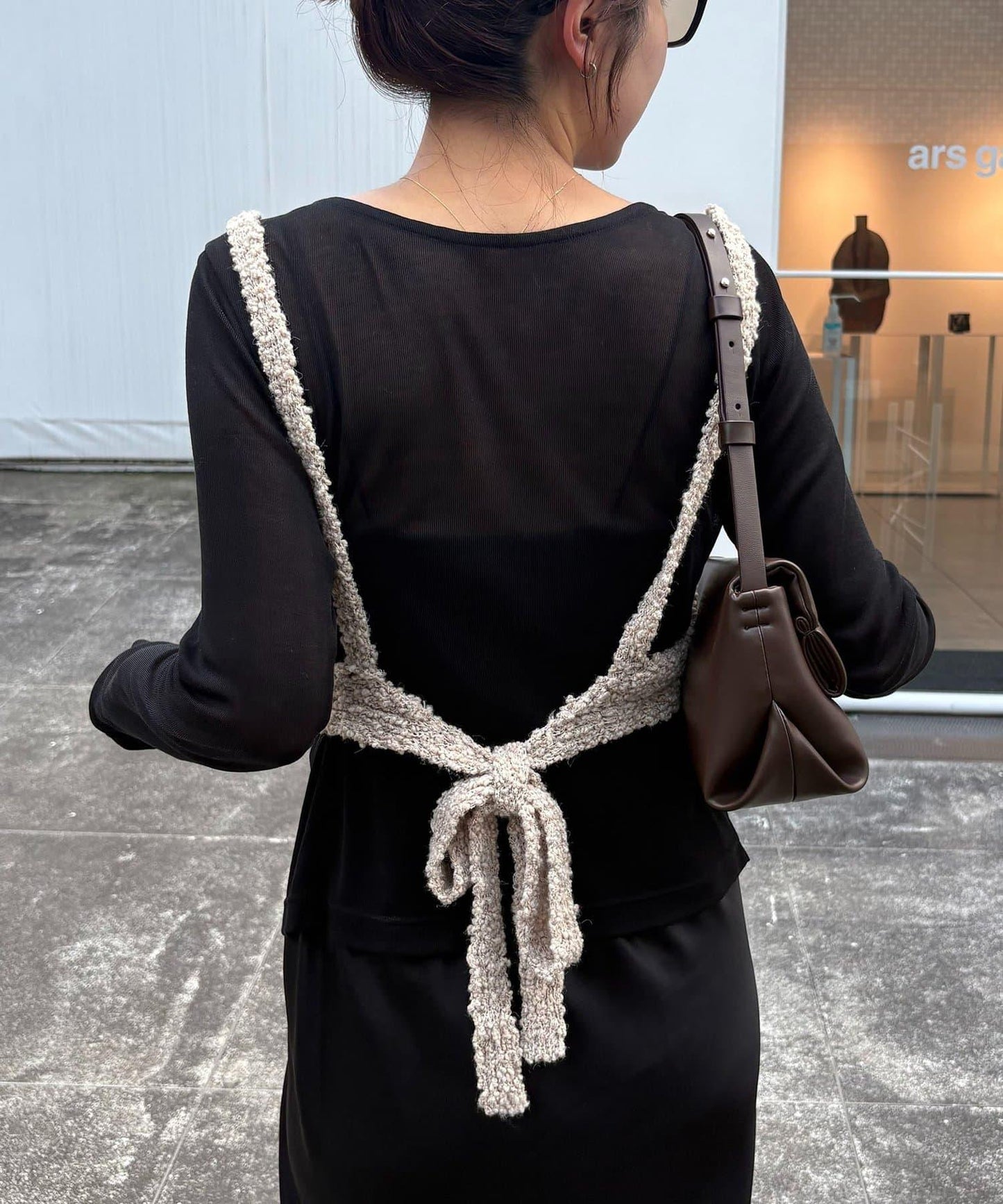 【/套裝商品】交叉吊帶背心×透視開衫