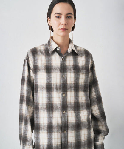 長毛格紋襯衫