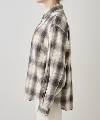 長毛格紋襯衫