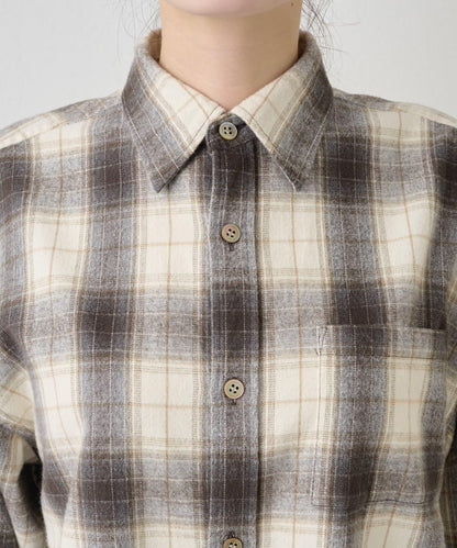 長毛格紋襯衫