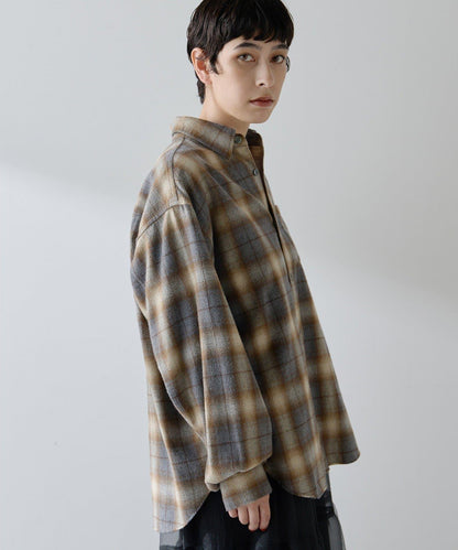 長毛格紋襯衫