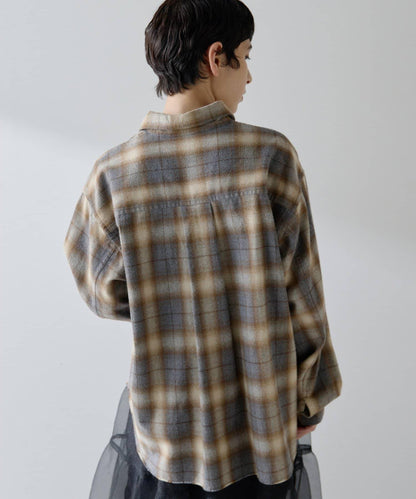 長毛格紋襯衫