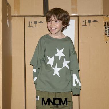 【MNCM】【正反兩穿】【舒適天竺棉】印花疊穿寬鬆T恤