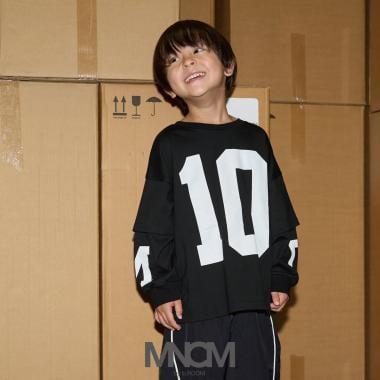 【MNCM】【正反兩穿】【舒適天竺棉】印花疊穿寬鬆T恤