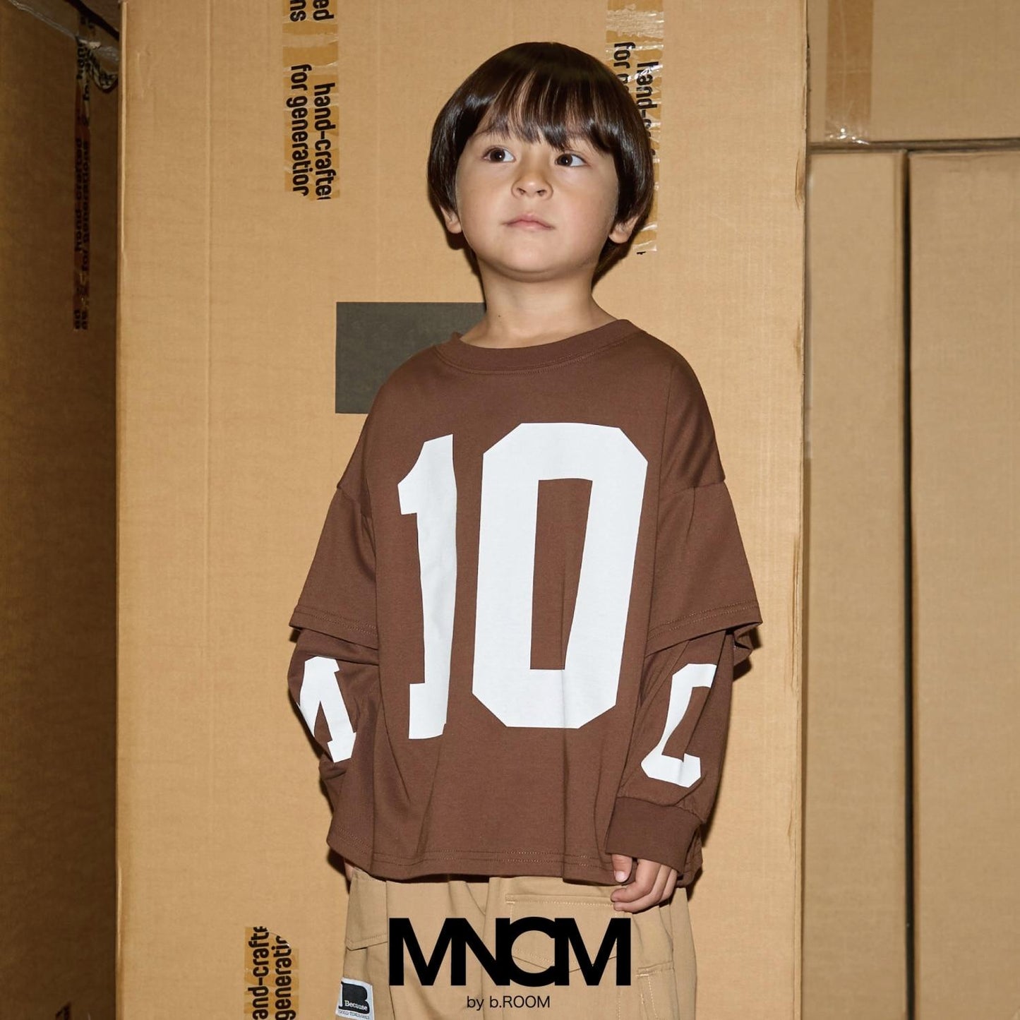 【MNCM】【正反兩穿】【舒適天竺棉】印花疊穿寬鬆T恤