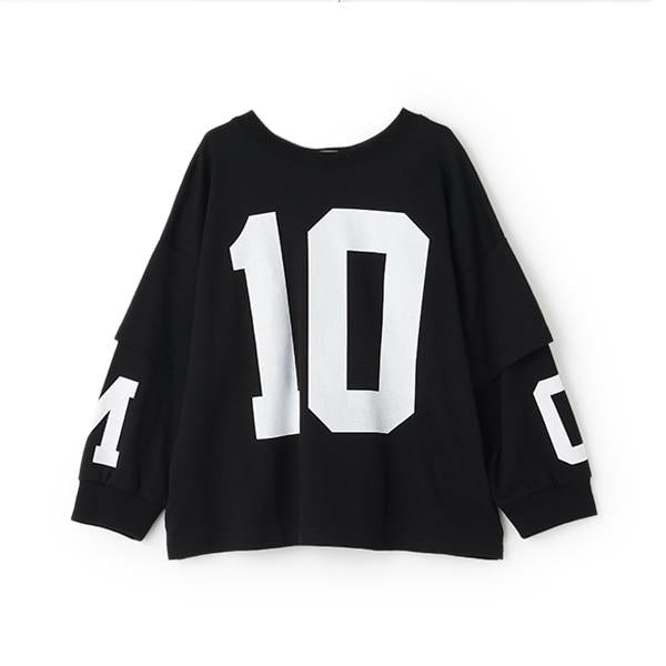 【MNCM】【正反兩穿】【舒適天竺棉】印花疊穿寬鬆T恤