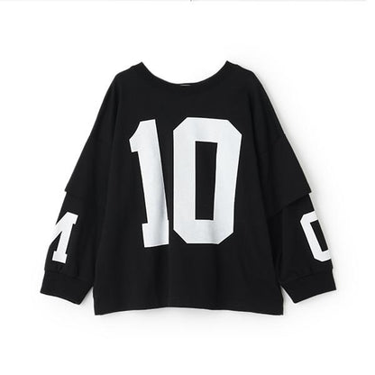 【MNCM】【正反兩穿】【舒適天竺棉】印花疊穿寬鬆T恤