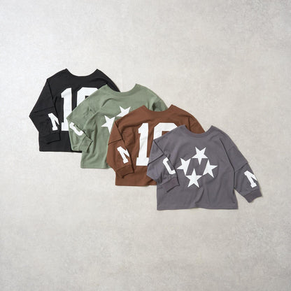 【MNCM】【正反兩穿】【舒適天竺棉】印花疊穿寬鬆T恤