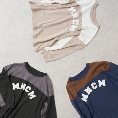 【MNCM】【舒適天竺棉】拼色寬鬆T恤
