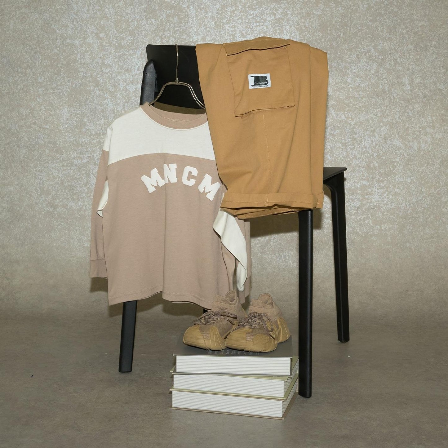 【MNCM】【舒適天竺棉】拼色寬鬆T恤