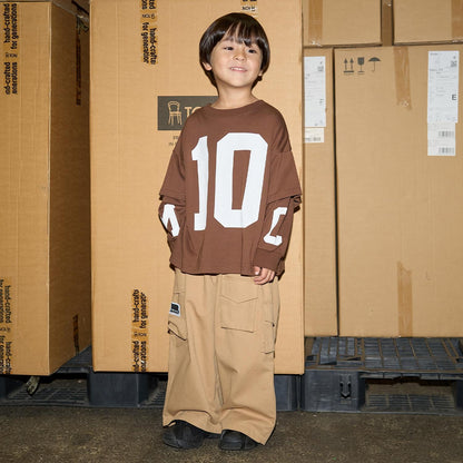 【MNCM】【正反兩穿】【舒適天竺棉】印花疊穿寬鬆T恤