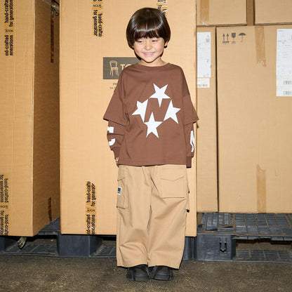 【MNCM】【正反兩穿】【舒適天竺棉】印花疊穿寬鬆T恤