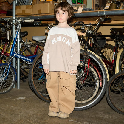 【MNCM】【舒適天竺棉】拼色寬鬆T恤