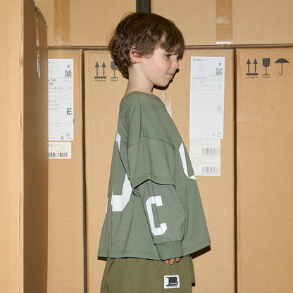 【MNCM】【正反兩穿】【舒適天竺棉】印花疊穿寬鬆T恤