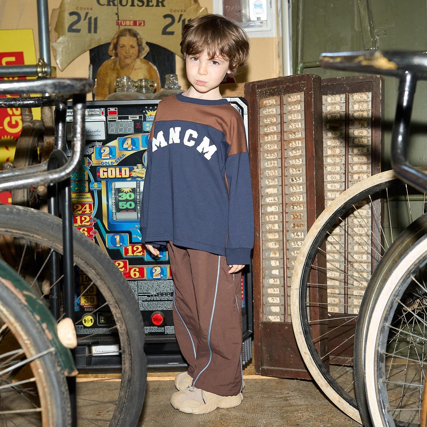 【MNCM】【舒適天竺棉】拼色寬鬆T恤