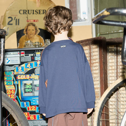 【MNCM】【舒適天竺棉】拼色寬鬆T恤