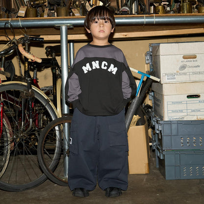 【MNCM】【舒適天竺棉】拼色寬鬆T恤