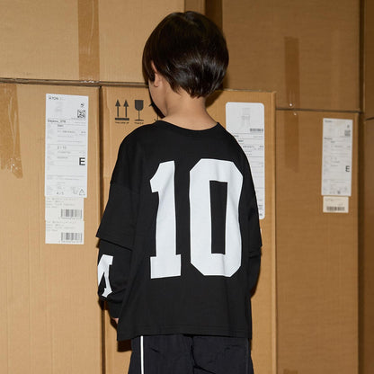 【MNCM】【正反兩穿】【舒適天竺棉】印花疊穿寬鬆T恤