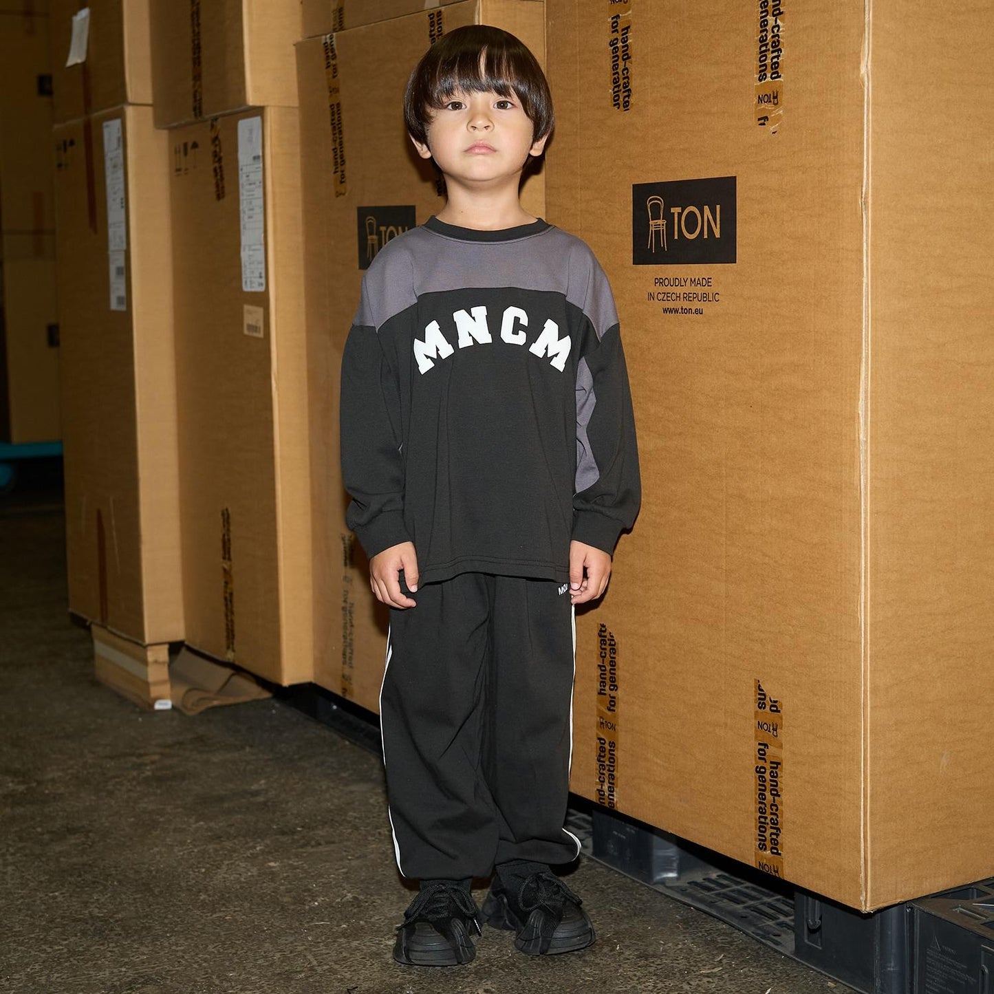 【MNCM】【舒適天竺棉】拼色寬鬆T恤