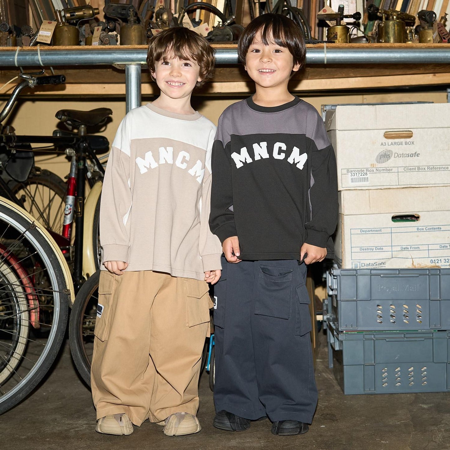 【MNCM】【舒適天竺棉】拼色寬鬆T恤