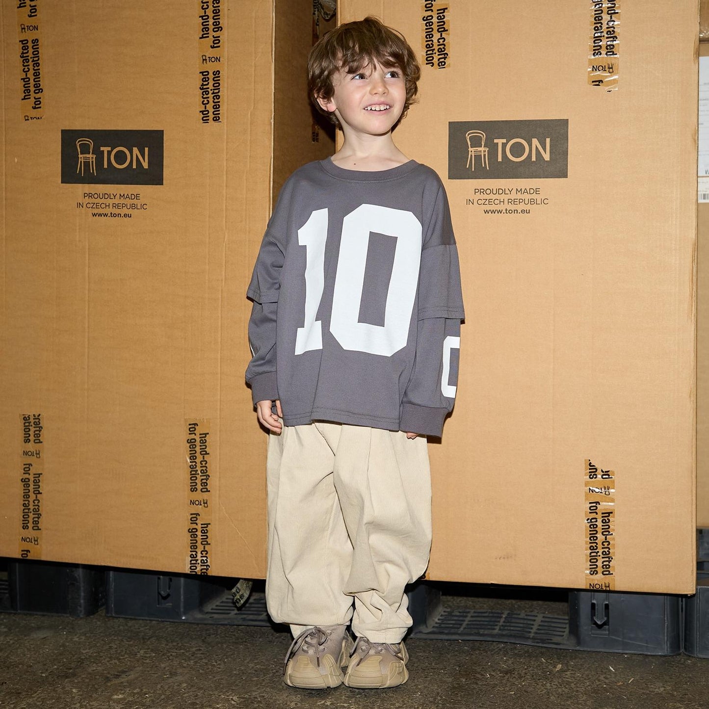 【MNCM】【正反兩穿】【舒適天竺棉】印花疊穿寬鬆T恤