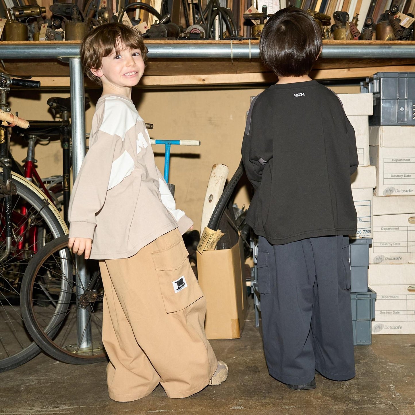 【MNCM】【舒適天竺棉】拼色寬鬆T恤