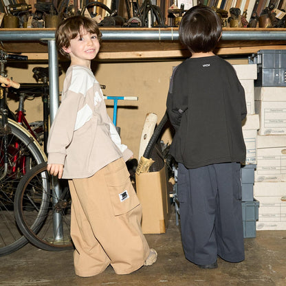 【MNCM】【舒適天竺棉】拼色寬鬆T恤