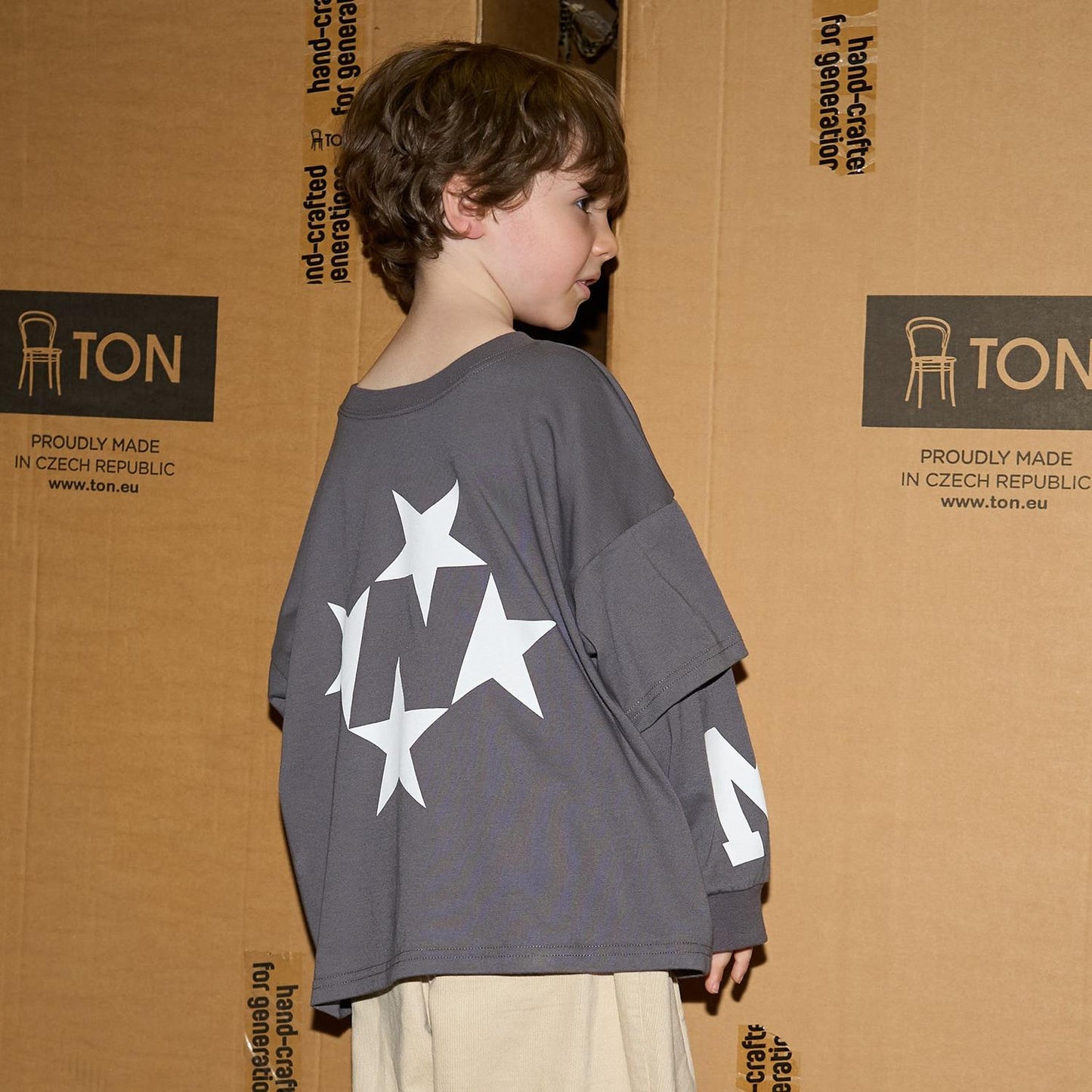 【MNCM】【正反兩穿】【舒適天竺棉】印花疊穿寬鬆T恤