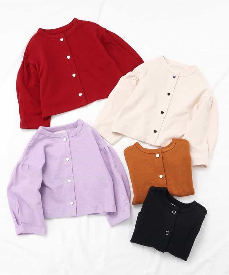愛心紐扣開衫