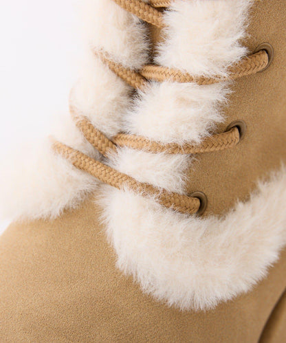 【PremiumOrder】減重3公斤繫帶羊羔絨靴