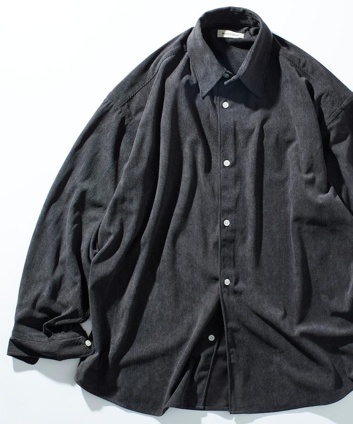 寬鬆版型燈芯絨常規領襯衫