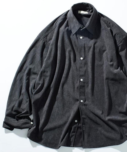 寬鬆版型燈芯絨常規領襯衫