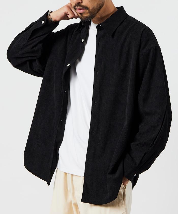 寬鬆版型燈芯絨常規領襯衫