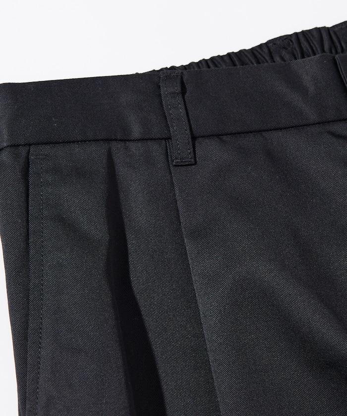 寬鬆版型斜紋打褶錐形褲