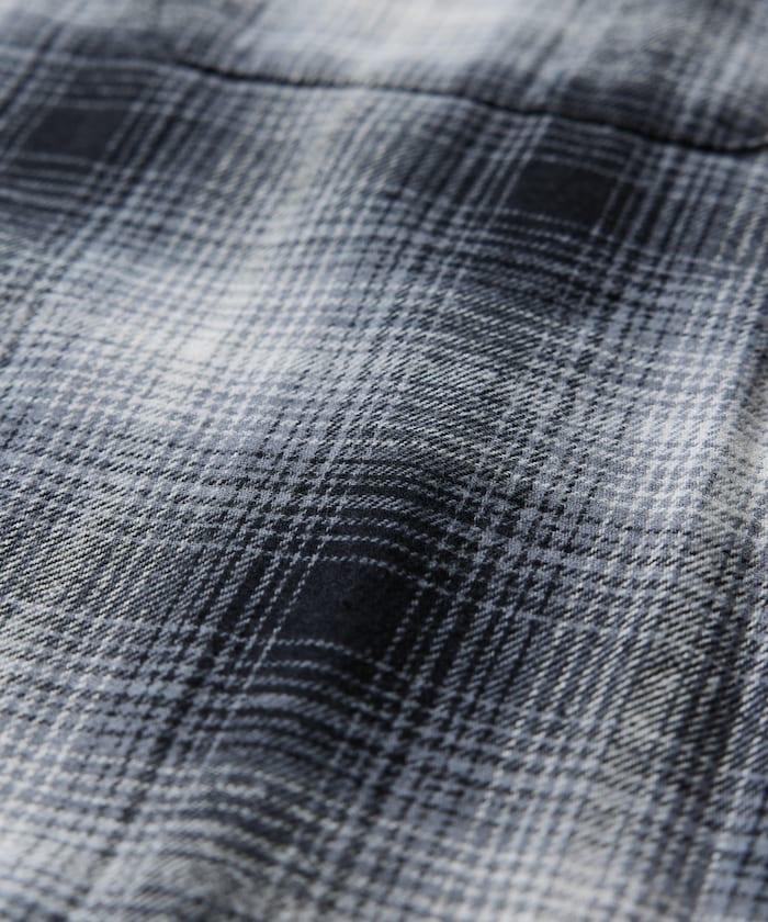 寬鬆版型漸變格紋法蘭絨襯衫