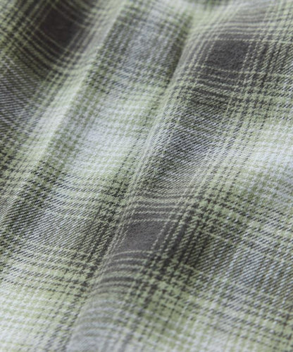 寬鬆版型漸變格紋法蘭絨襯衫