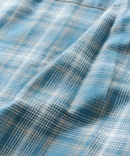 寬鬆版型漸變格紋法蘭絨襯衫