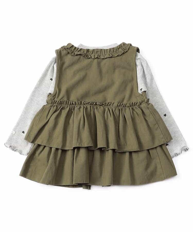 女童馬甲×長袖T恤套裝