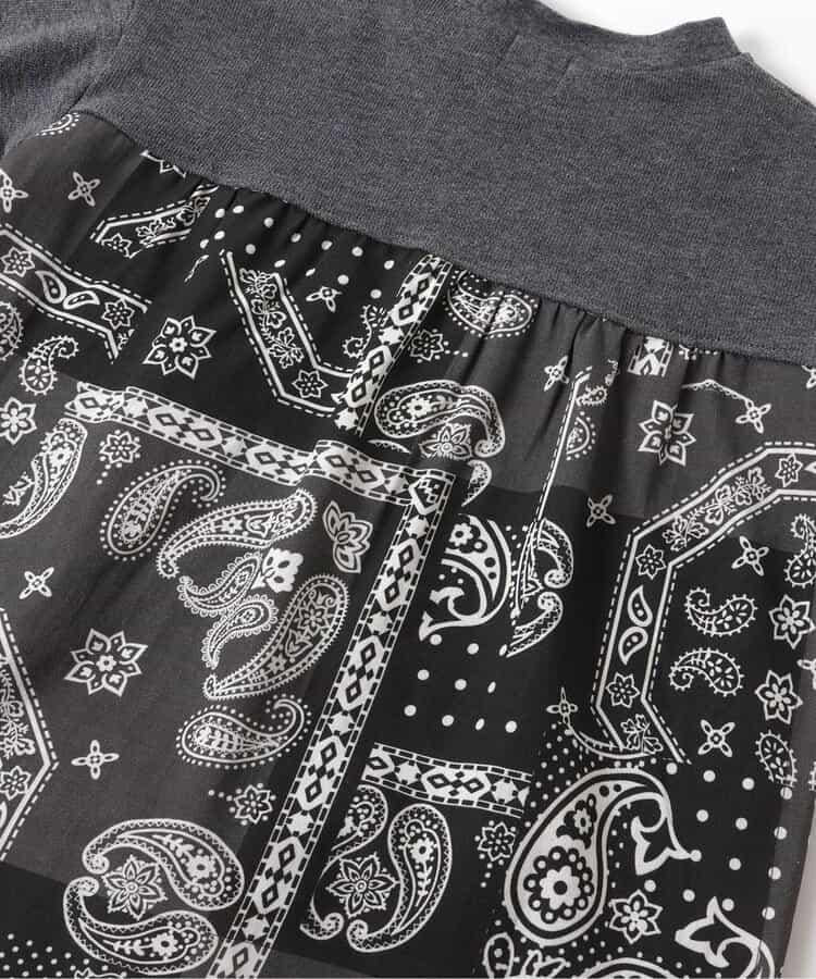 異材質拼接套頭衫