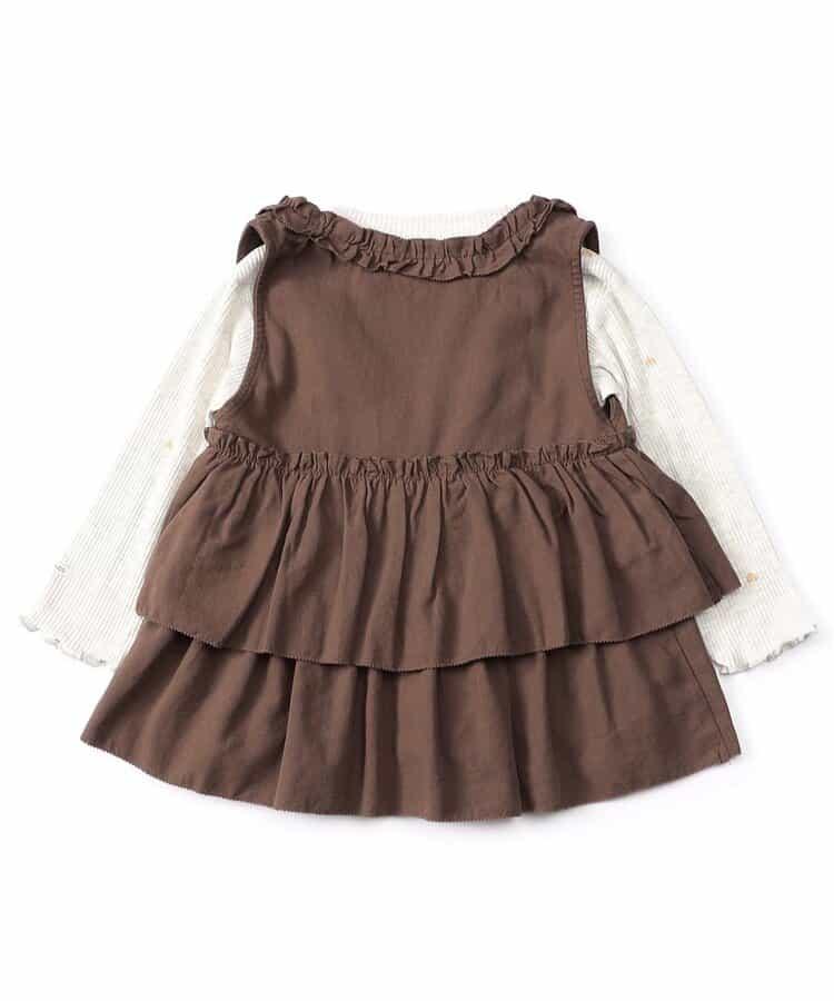 女童馬甲×長袖T恤套裝