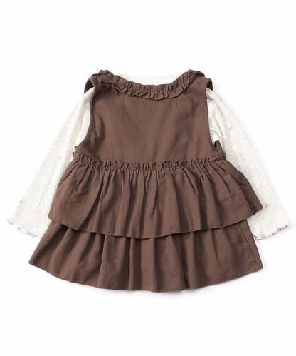 女童馬甲×長袖T恤套裝