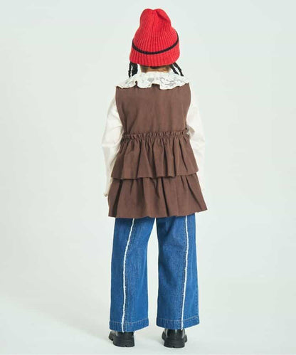 女童馬甲×長袖T恤套裝