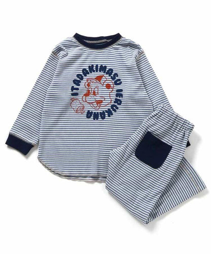 圓形標誌條紋羅紋家居服