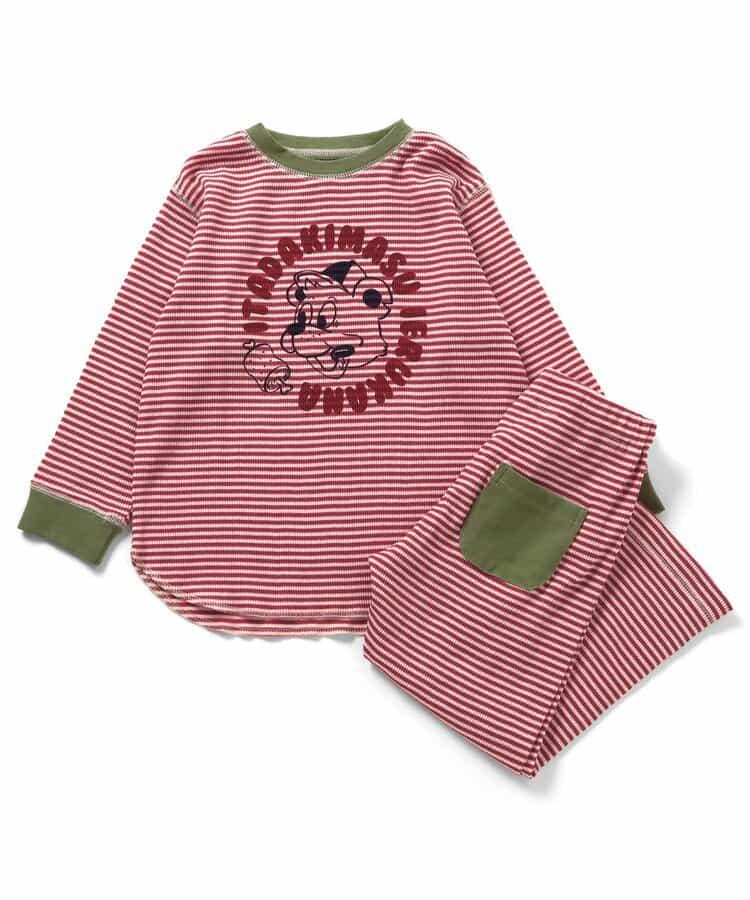 圓形標誌條紋羅紋家居服